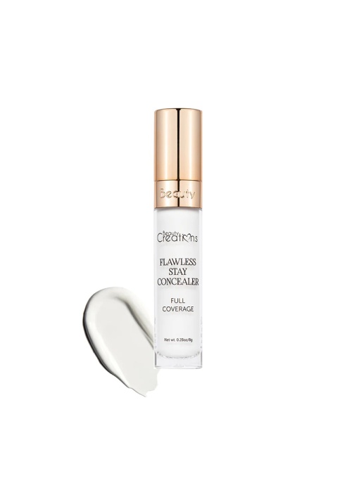 Corector/Anticearcan cu putere mare de acoperire si rezistent Beauty Creations Flawless Stay Concealer CW White, 8g