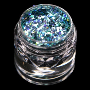 Glitter cosmetic holografic(aquamarine) pentru machiaj/bodyart PK129 KAJOL Beauty, 1g - Img 2