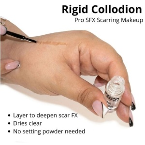 Lichid pentru cicatrici false Mehron Rigid Collodion – Machiaj Efecte Speciale SFX, 4 ml - Img 3