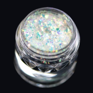 Pigment fulgi PK119(translucid cu irizatii champagne-rose-verzui-bleu) pentru machiaj KAJOL Beauty, &lt;0.25g - Img 2