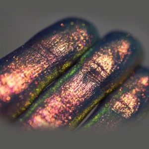 Pigment PK28(bleu-roz-verde lime-auriu) multichrome premium, pentru machiaj, KAJOL Beauty®, 1g - Img 3