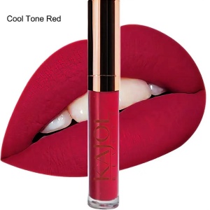Ruj lichid mat, waterproof si ultrarezistent la transfer KAJOL Beauty matISTIQUE Cool Tone Red, 8ml