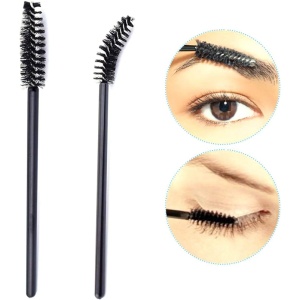 Set multicolor de 50 periute mascara pentru extensii de gene si stilizarea sprancenelor, Negru - Img 2