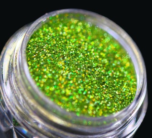 Glitter cosmetic pentru machiaj si body art PK153(verde crud holografic) KAJOL Beauty™, 1g