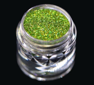 Glitter cosmetic pentru machiaj si body art PK153(verde crud holografic) KAJOL Beauty™, 1g - Img 2
