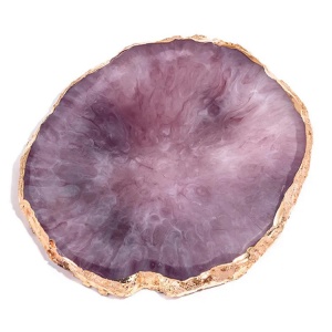 Paleta de mixaj realizata din rașina, stil piatra, pentru machiaj sau skincare, Mov