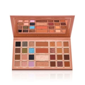 Paletă machiaj ochi și față BPerfect Mrs Glam Magnificent – 28 Nuanțe, Farduri, Contur, Blush și Iluminator, 48 g