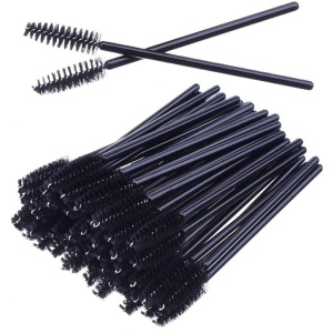 Set multicolor de 50 periute mascara pentru extensii de gene si stilizarea sprancenelor, Negru - Img 3
