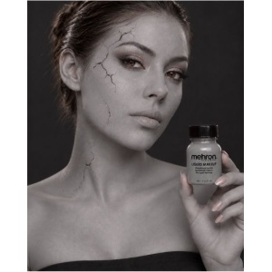 Machiaj lichid profesional pentru pleoape, ten și bodypainting, long-lasting, Liquid Makeup Mehron Monster Grey, 30ml - Img 2