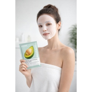 Masca de fata hidratanta cu avocado MZWE, tip servetel (sheet mask), 25 ml - Img 3