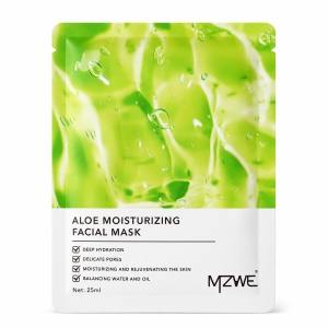 Mască de față tip șervețel MZWE cu Extract de Aloe Vera, Hidratare și Calmare, 25ml