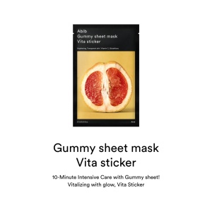 Masca faciala cu efect iluminator Abib Gummy sheet mask Vita sticker, 27ml - Img 10