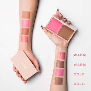 Paletă Cremoasă Duo Paese Kiss My Cheeks: Blush & Contur Cold, 15g - Img 4