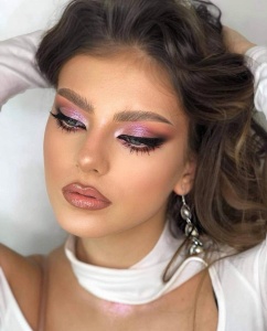 Pigment PK168 (rose-nude) Microglitter pentru machiaj KAJOL Beauty®, 1g - Img 2