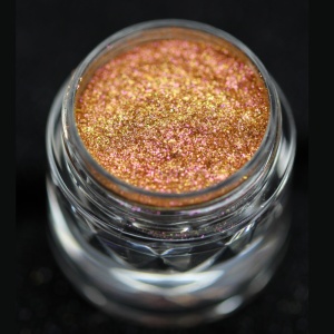 Pigment PK43(aramiu cu irizații roz, cupru, aurii, olive) Sparkle/Microglitter pentru machiaj KAJOL Beauty, 1g - Img 2