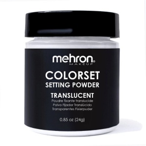 Pudră fixatoare profesională Mehron Colorset Setting Powder – Translucent, Transparentă, Finisaj Mat, 24g