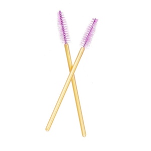 Set multicolor de 50 periute mascara pentru extensii de gene si stilizarea sprancenelor, Auriu/Pink - Img 1