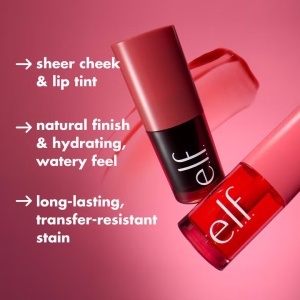 Tint de obraz si buze e.l.f. Cosmetics Sheer For It Blush Tint 82322 Pink Positive, 6.8ml - Img 6