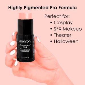 Baton de conturare multifunctional pentru ten/corp Mehron™ CreamBlend Stick Bold Color Pastel Orange , 21g - Img 2