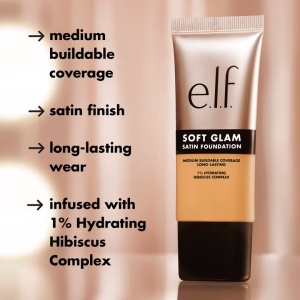 Fond de Ten e.l.f. Soft Glam Satin Foundation – 21 Light Neutral, Acoperire Medie, 30 ml - Img 3