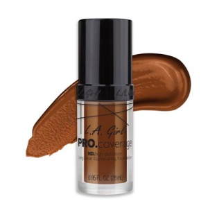 Fond de ten rezistent L.A. Girl Pro Coverage HD Illuminating Foundation Rich Cocoa, 28ml