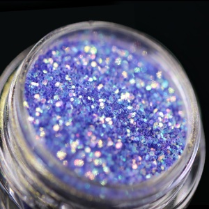 Glitter cosmetic pentru machiaj si body art PK155(lila-albastrui holografic) KAJOL Beauty™, 1g