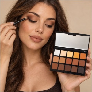 Paletă farduri de pleoape BPerfect Ultimattes II – 15 Nuanțe Mate, 22.5 g - Img 3