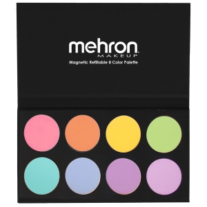 Paletă profesională de machiaj pe bază de apă, cu 8 culori reîncărcabile Mehron Paradise Makeup AQ Pastel Magnetic Palette, 56g