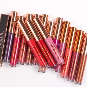 Ruj lichid mat, waterproof si ultrarezistent la transfer KAJOL Beauty matISTIQUE Soft Violet, 8ml - Img 3