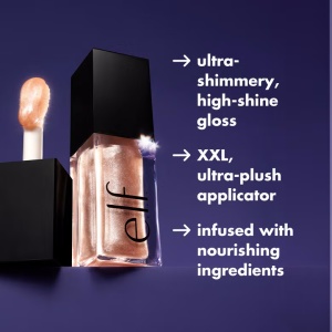 Ulei de buze stralucitor e.l.f Cosmetics Glow Reviver Lip Oil Glimmer Finish 83046 Crystal Baller, 7.6ml - Img 9