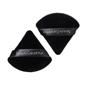 Aplicator pentru pudră Beauty Creations Set Puff Puff 2 Piece Triangle Blender Black - Img 1