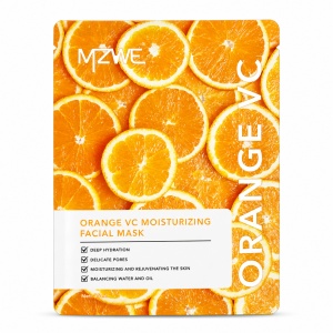 Mască de față tip șervețel MZWE cu Vitamina C și Portocală, Hidratare Intensă și Luminozitate, 25ml