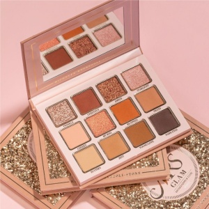Paletă farduri de pleoape BPerfect Mrs Glam Showstopper Elite – 12 Nuanțe Mate și Sidefate, 16.8 g - Img 3