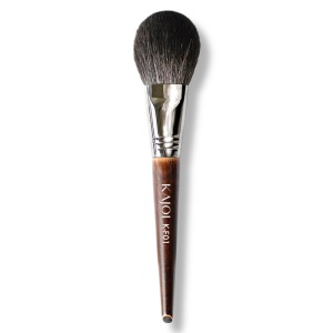 Pensula profesionala pentru aplicarea pudrei, din par fin de capră, K-F01, KAJOL Beauty™