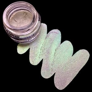 Pigment PK13 (alb translucid cu irizatii verde-deschis) Duochrome pentru machiaj KAJOL Beauty, 1g - Img 3