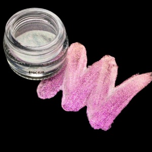 Pigment PK58(translucid duochrome cu irizații rose-aurii) Sparkle/Microglitter pentru machiaj KAJOL Beauty, 1g - Img 2