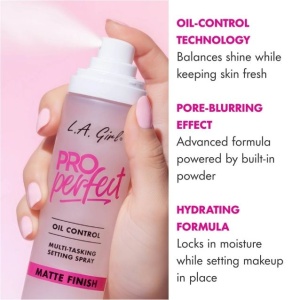 Spray fixator machiaj L.A. Girl PRO Perfect Long-Wear, Efect Matifiant și Estompare Pori-Blurring Matte, 105ml - Img 5