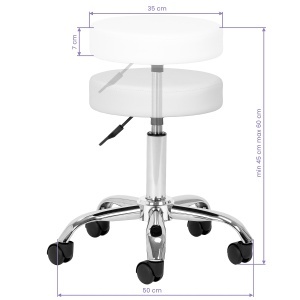 Taburet cosmetic AM-310v, alb - Img 4