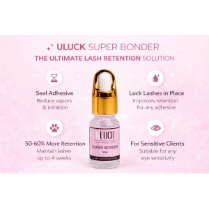 ULUCK Super Bonder pentru Extensii Gene – Fixator Profesional Retenție Lash Extensions, 10ml - Img 4