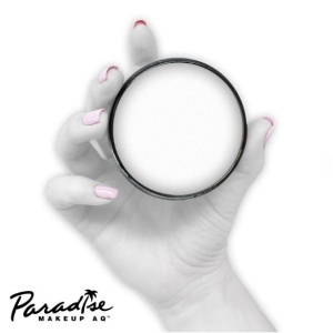 Vopsea profesională pentru față și corp cu activare în apă, Mehron Paradise Makeup AQ – White (Alb), 40g - Img 2