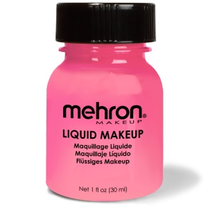 Machiaj lichid profesional pentru pleoape, ten și bodypainting, long-lasting, Liquid Makeup Mehron Pink, 30ml - Img 1