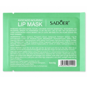 Mască hidratantă pentru buze cu avocado SADOER – Lip Mask pentru hidratare intensă, hrănire și regenerare, 8g - Img 4