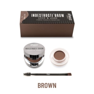 Pomada + Fard + Pensulă pentru sprancene BPerfect Indestructi'Brow Lock&amp;Load Eyebrow Pomade&amp;Powder DUO Brown, 4g - Img 2