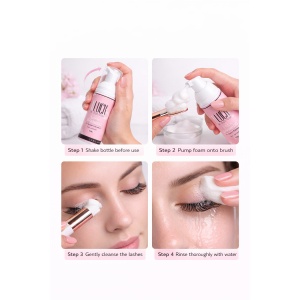 Șampon spumă profesional pentru curățarea extensiilor de gene ULUCK Lash Shampoo, 60 ml - Img 5