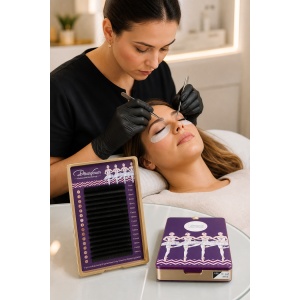 Extensii gene profesionale DancingSwan C Curl 0.05 mm – Volume, Mix 7–14 mm, 16 Rânduri - Img 4