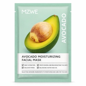 Masca de fata hidratanta cu avocado MZWE, tip servetel (sheet mask), 25 ml