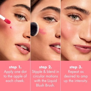 Pensula unghiulara pentru blush cu peri moi si denși e.l.f Cosmetics Liquid Blush Brush - Img 4