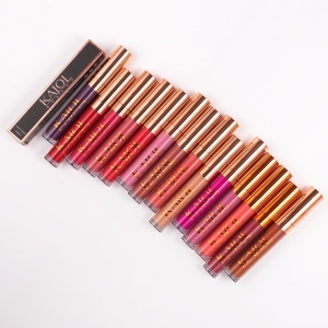 Ruj lichid mat, waterproof si ultrarezistent la transfer KAJOL Beauty matISTIQUE Soft Violet, 8ml - Img 4