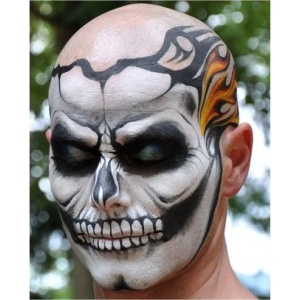 Vopsea profesională pentru față și corp cu activare în apă, Mehron Paradise Makeup AQ – White (Alb), 40g - Img 6