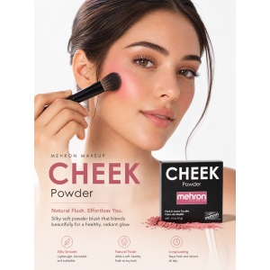 Fard de obraz profesional Mehron Cheek Powder – Blush compact mat, pigmentat, RoseWood, 4g - Img 2